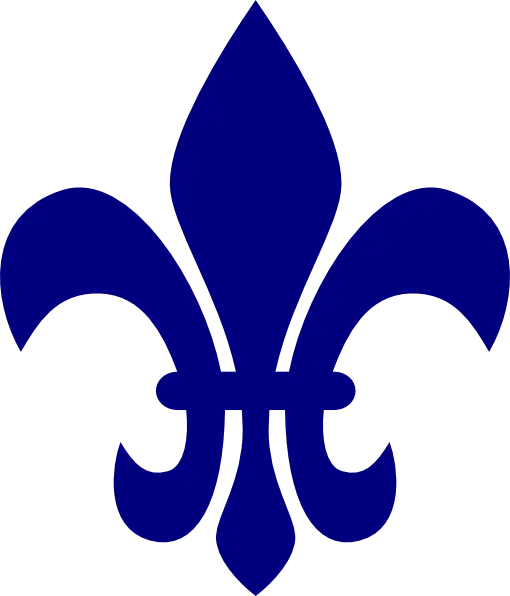 Blue Fleur-de-lis Symbol