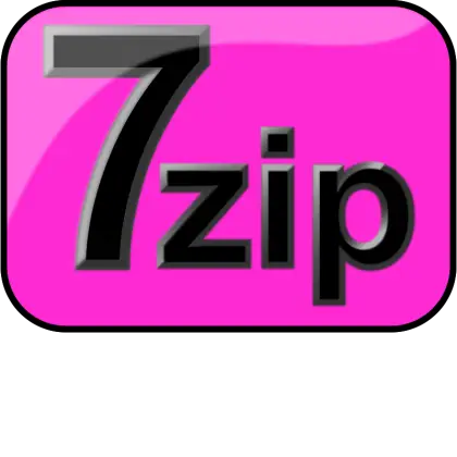 7zip Logo with Pink Background