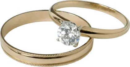 Gold Wedding Rings with Diamond