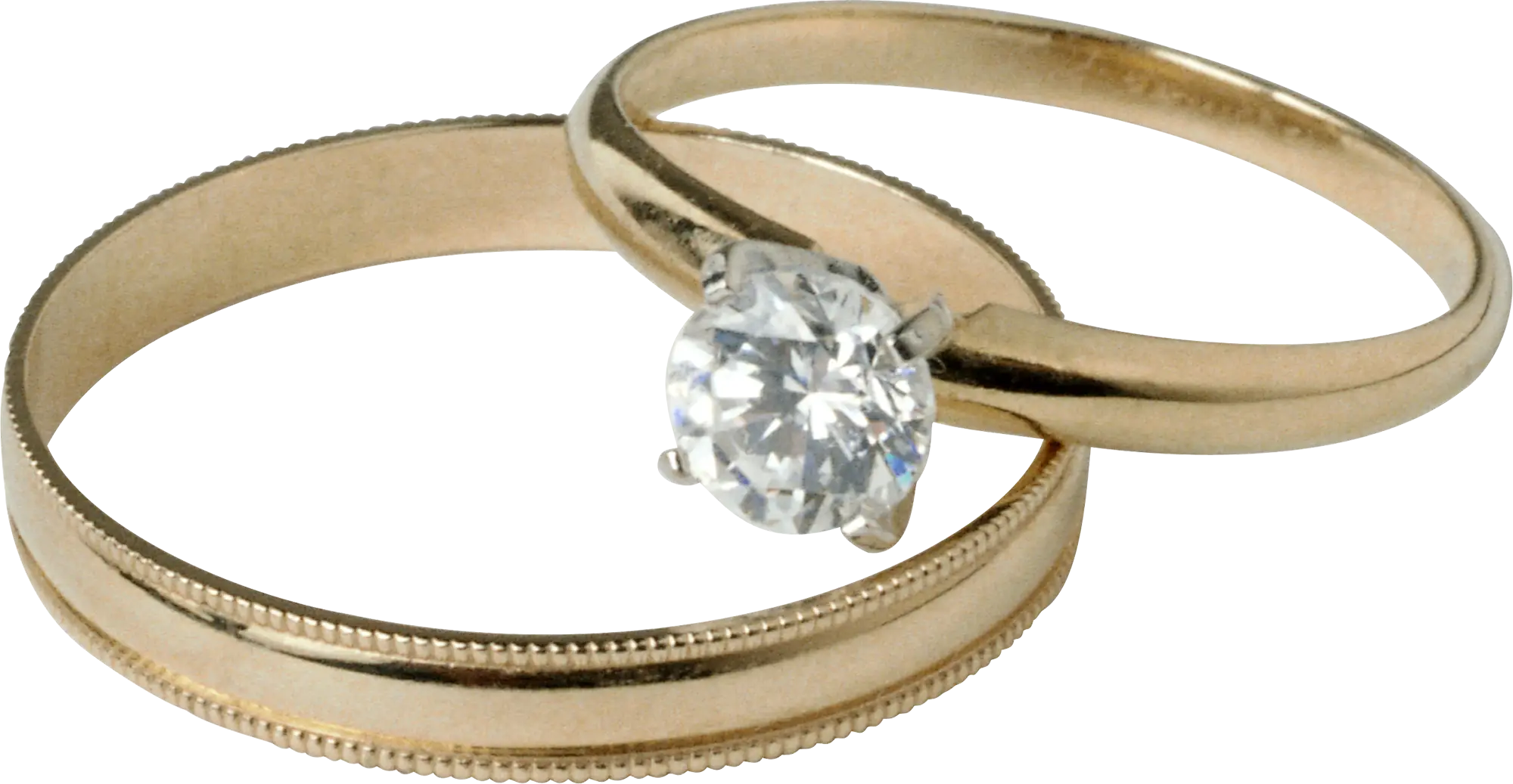 Gold Wedding Rings with Diamond
