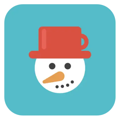 Snowman with Red Hat Icon
