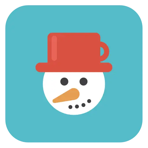 Snowman with Red Hat Icon