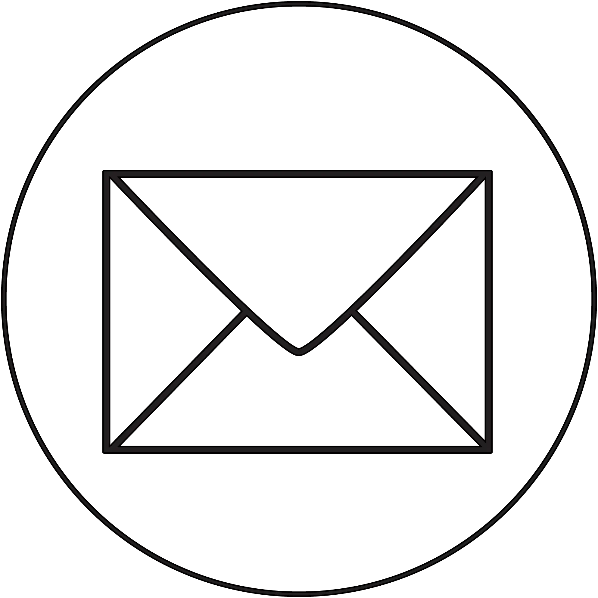 Envelope Outline Symbol for Communication