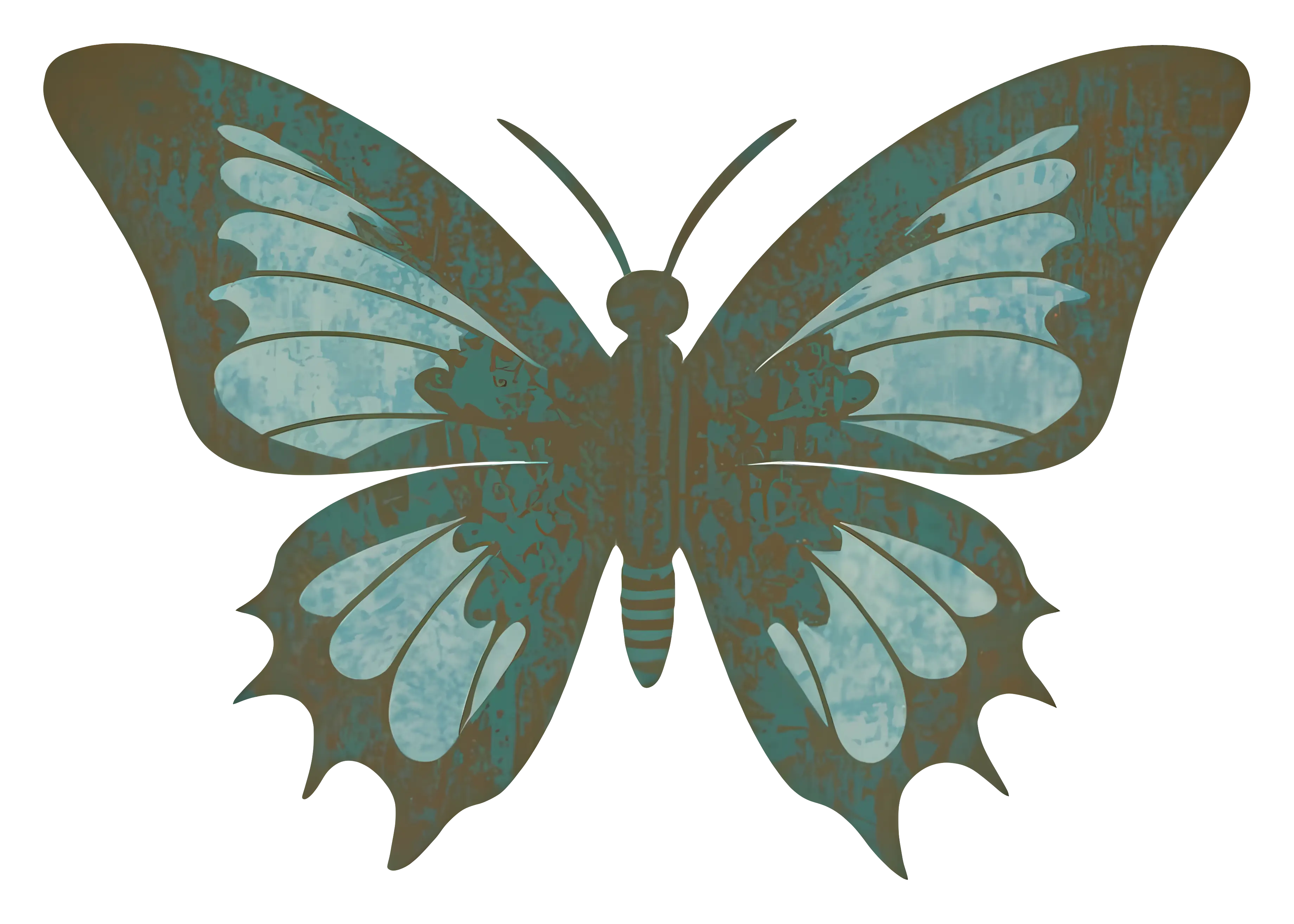 Beautiful Green Winged Butterfly