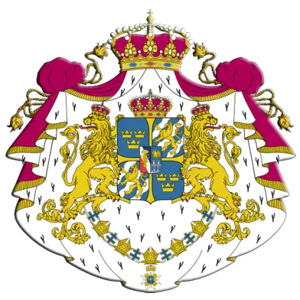 Swedish Coat of Arms with Royal Crown