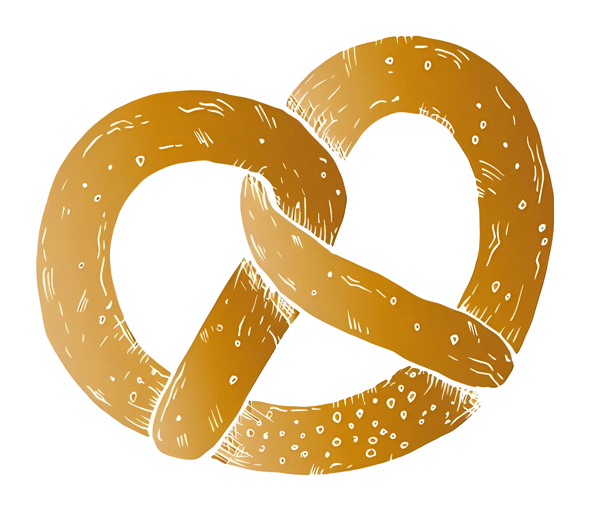 Golden Pretzel with Salt