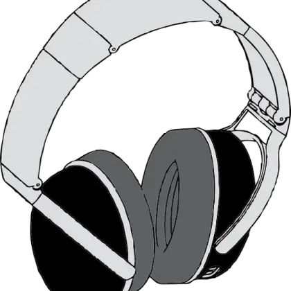 Black and White Headphones