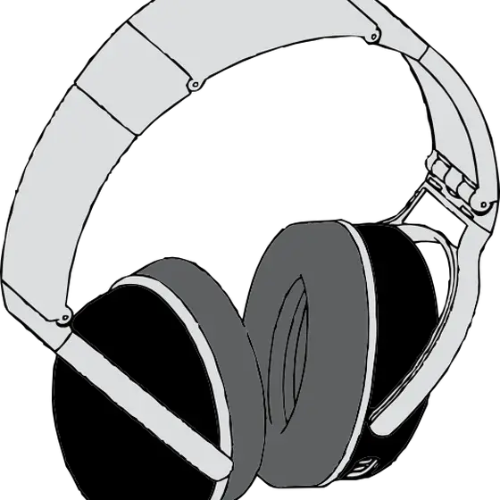 Black and White Headphones