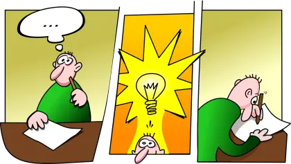 Comic Strip with Idea Concept