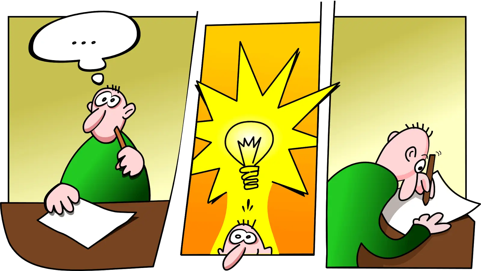 Comic Strip with Idea Concept
