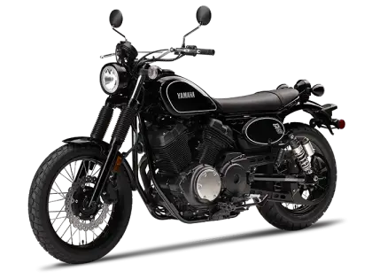 Black Retro Motorcycle with Vintage Style