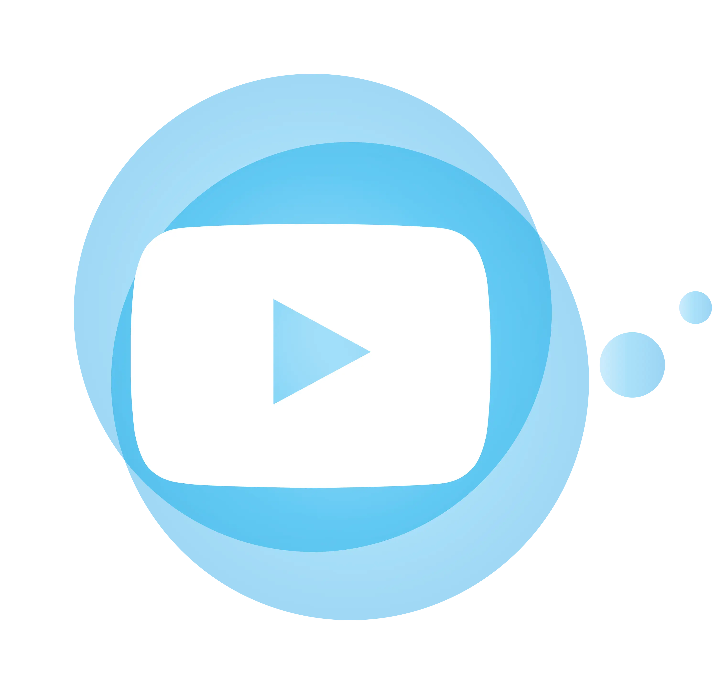 Blue Themed YouTube Play Logo Design