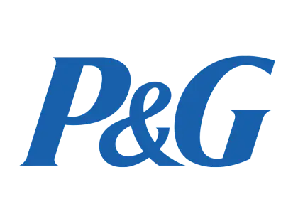 P&amp;G Logo in Blue Text Design