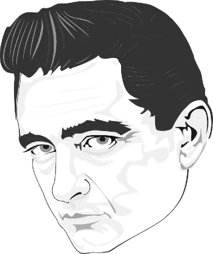 Black and White Face Illustration