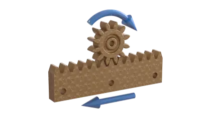 Gear and Rack Mechanism Illustration