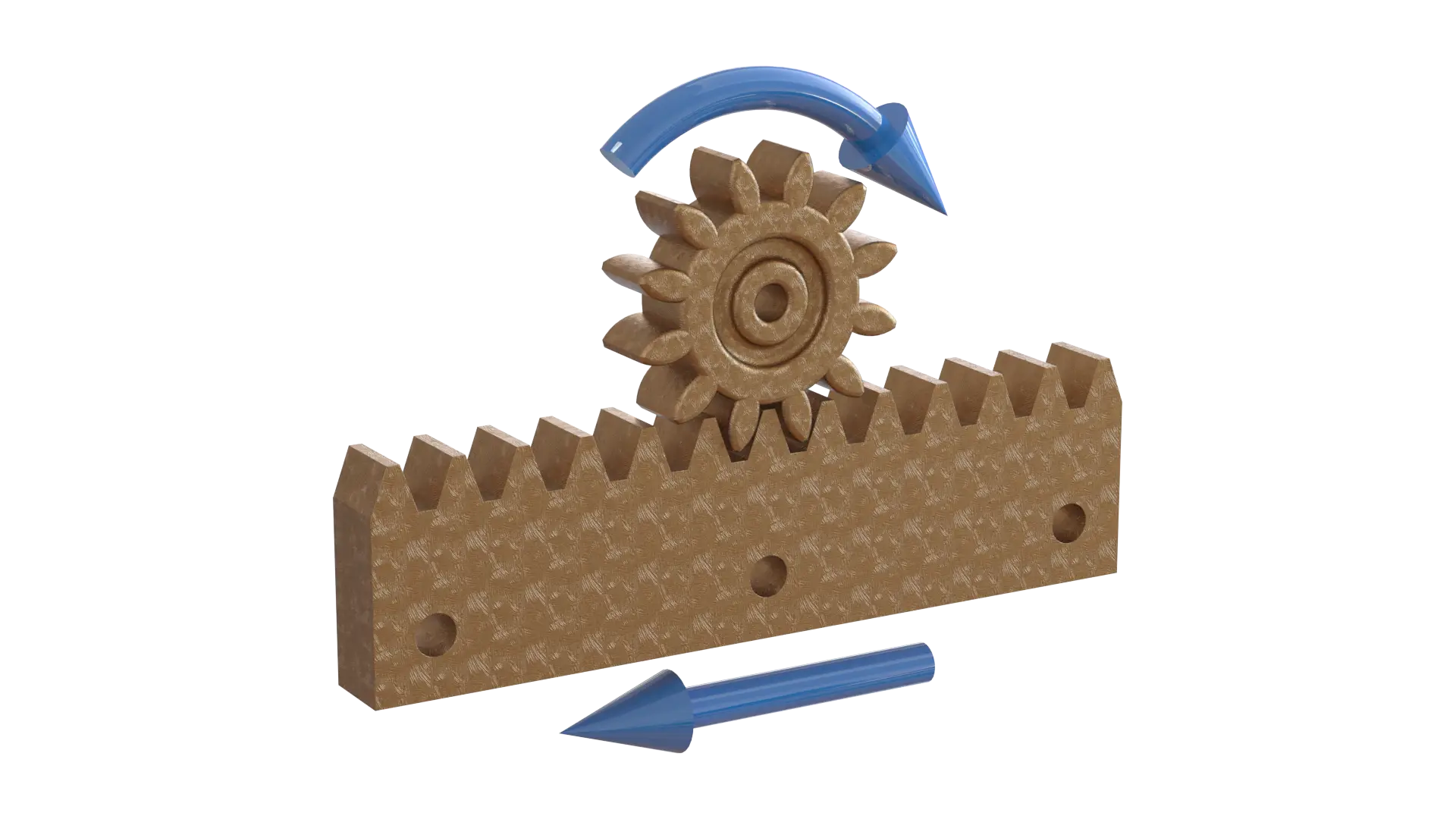 Gear and Rack Mechanism Illustration