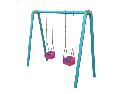 Colorful Swing Set in Playground