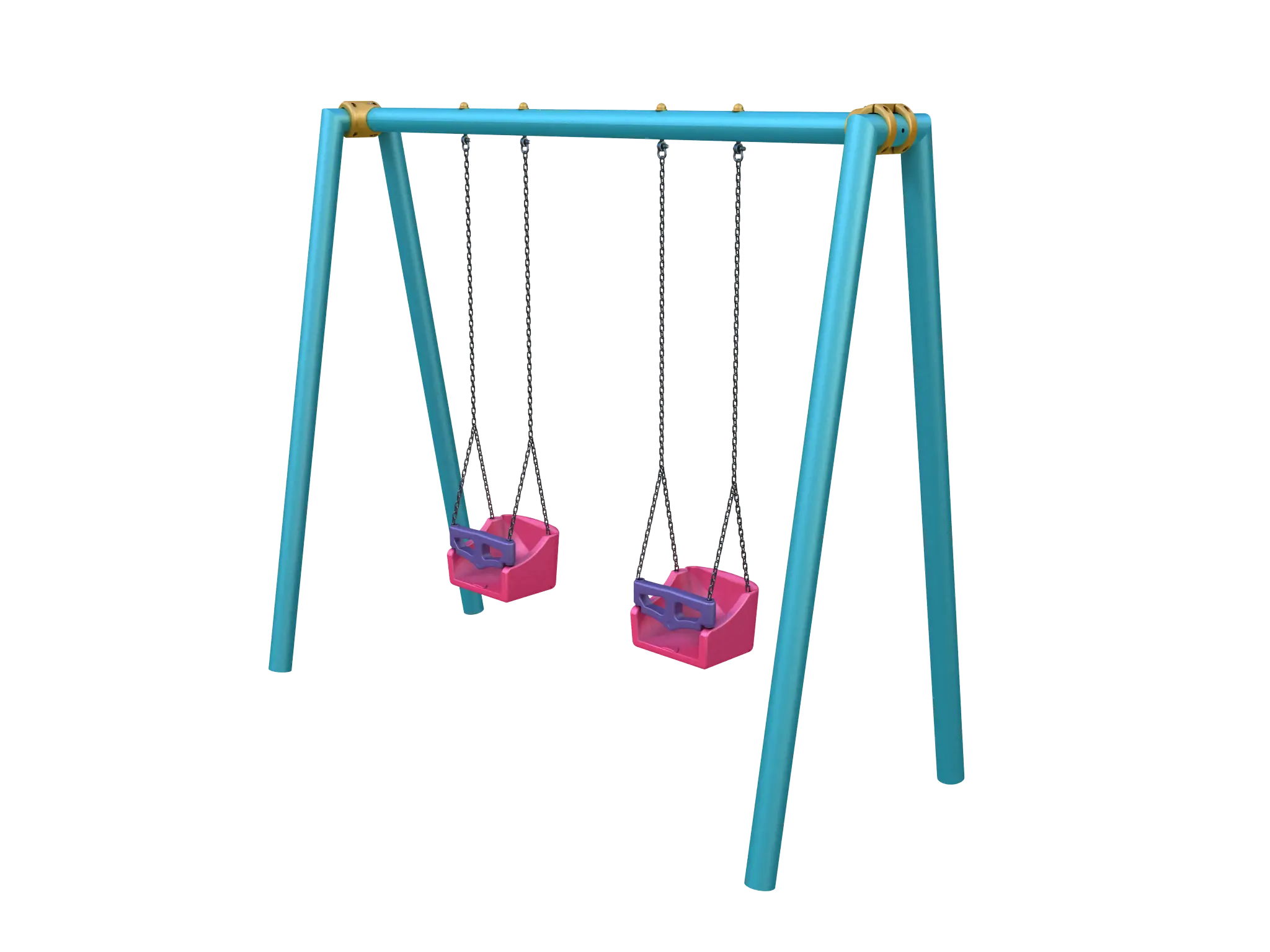 Colorful Swing Set in Playground