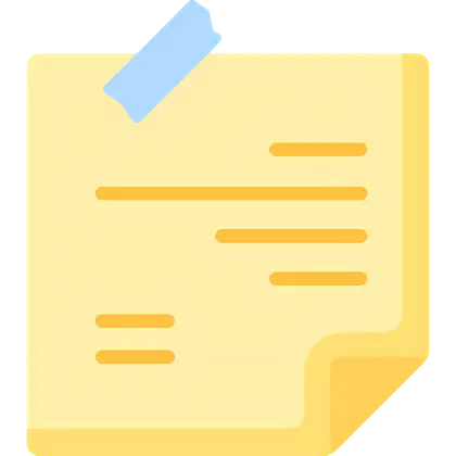 Yellow Sticky Note with Tape
