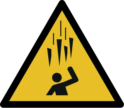 Falling Object Hazard Safety Sign