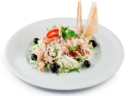 Fresh Salad on a White Plate
