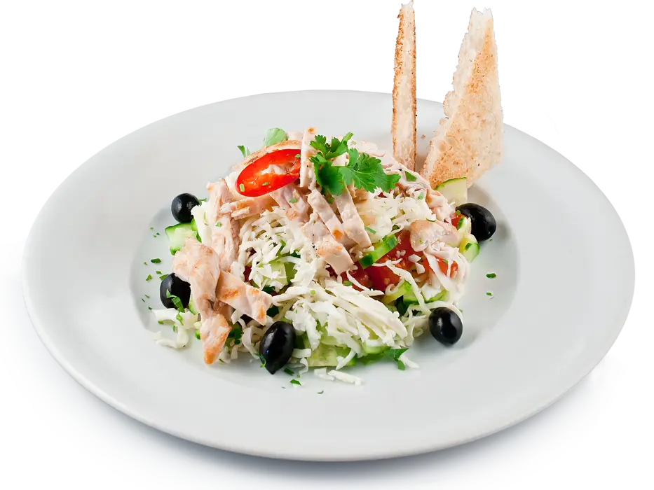 Fresh Salad on a White Plate