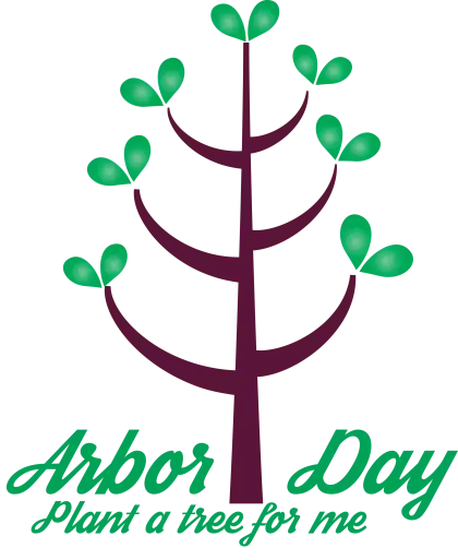 Arbor Day Tree Illustration with Plant for Me Text