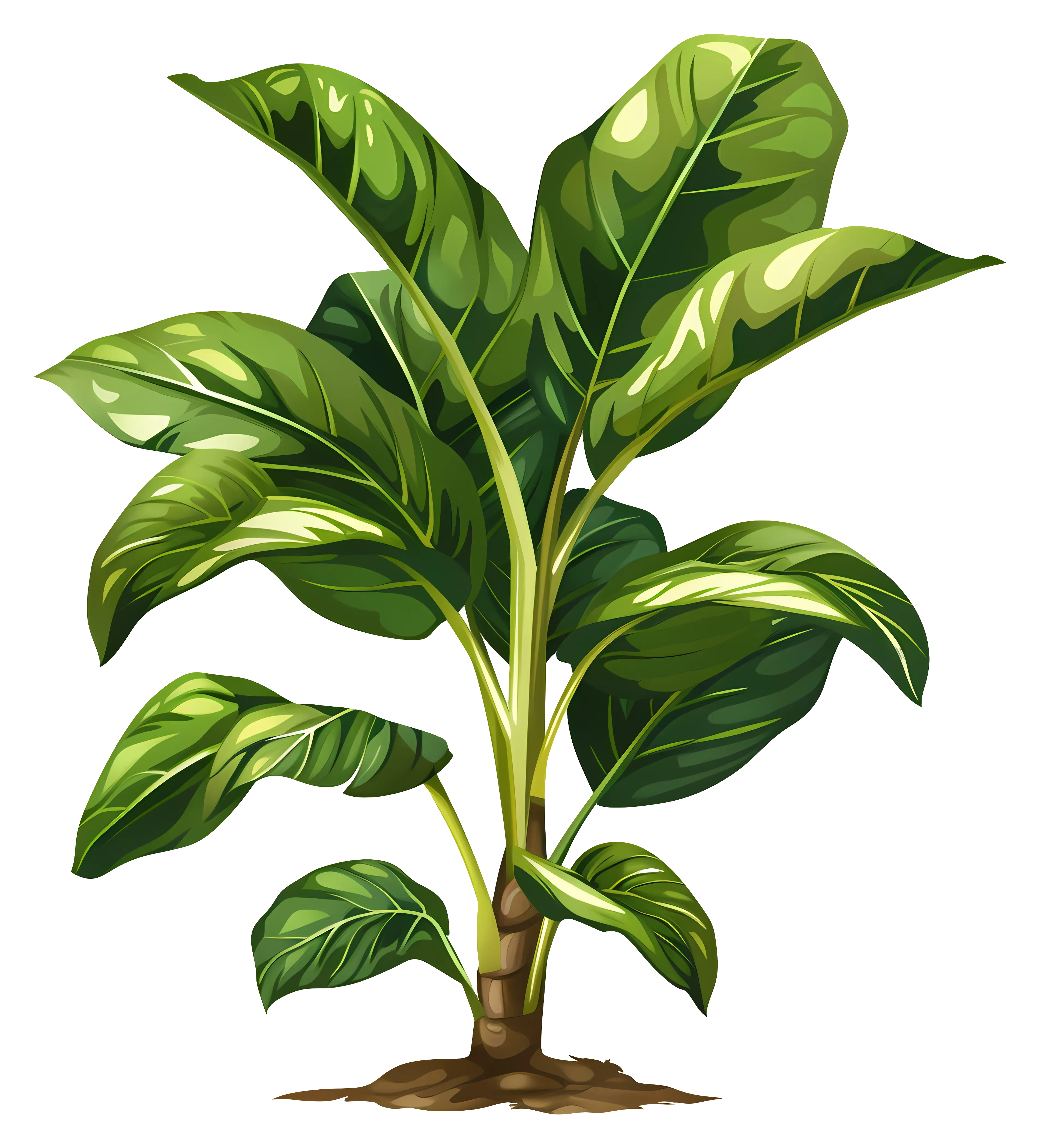Green Leafy Plant Illustration