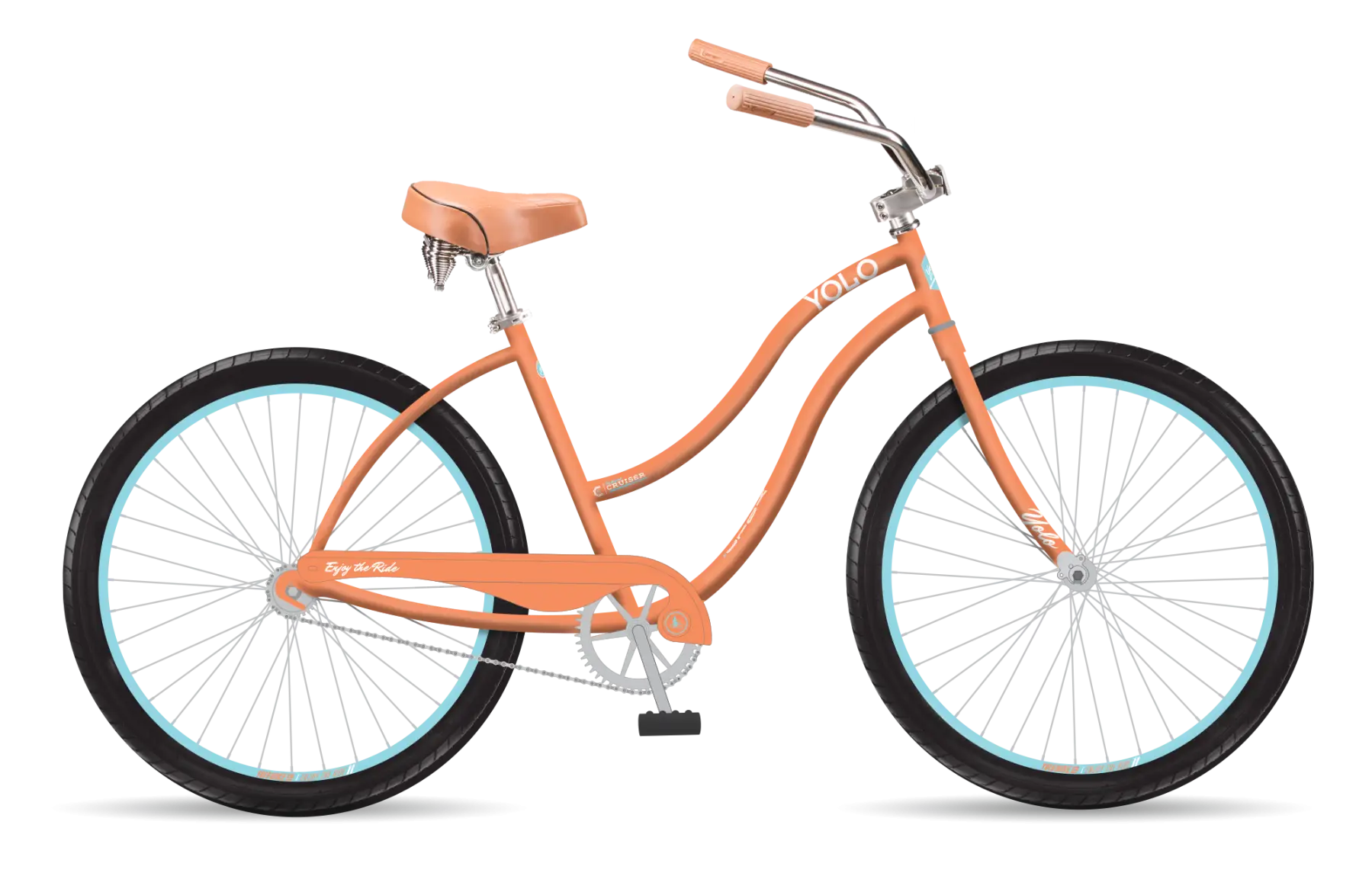 Orange Bicycle for Leisure Riding