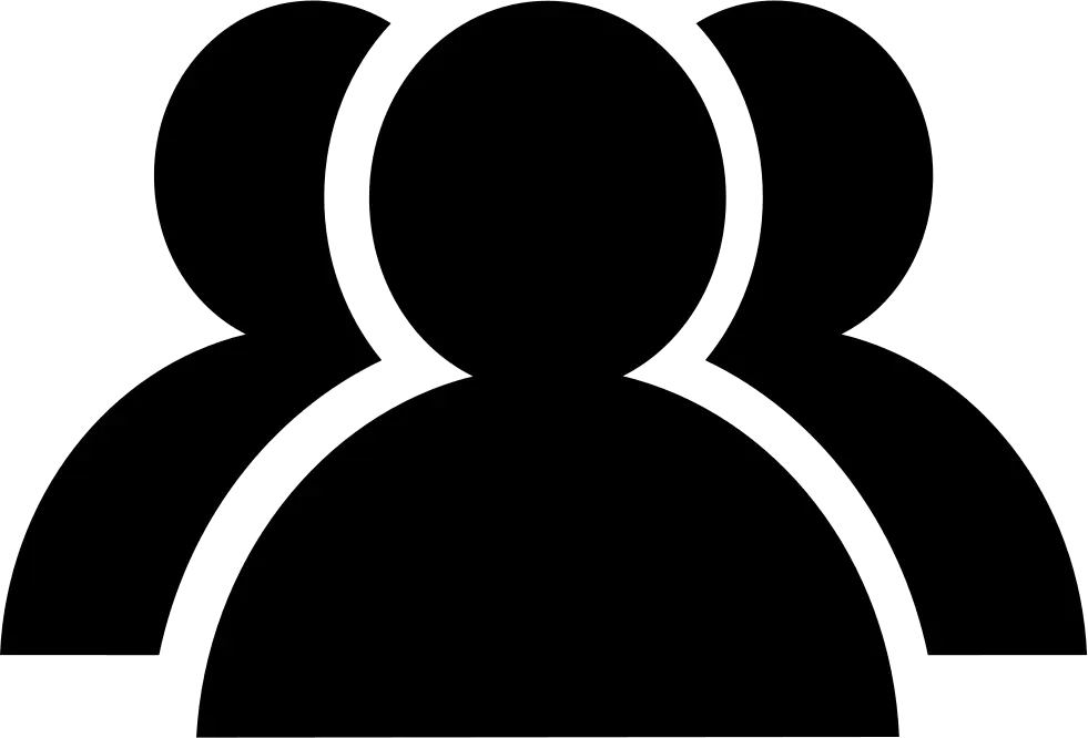 Black Group Icon Representing Users