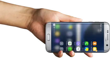 Hand Holding a Modern Smartphone