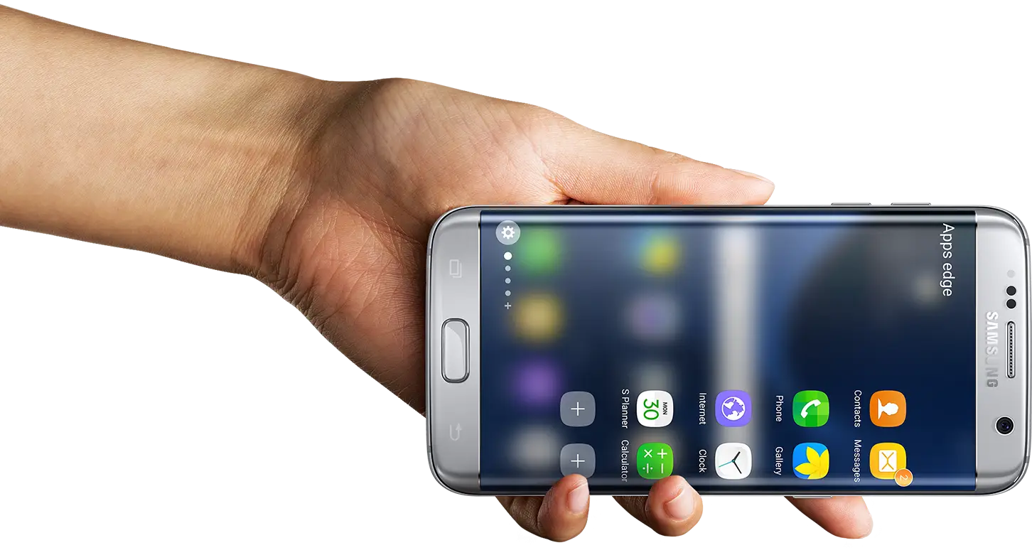 Hand Holding a Modern Smartphone