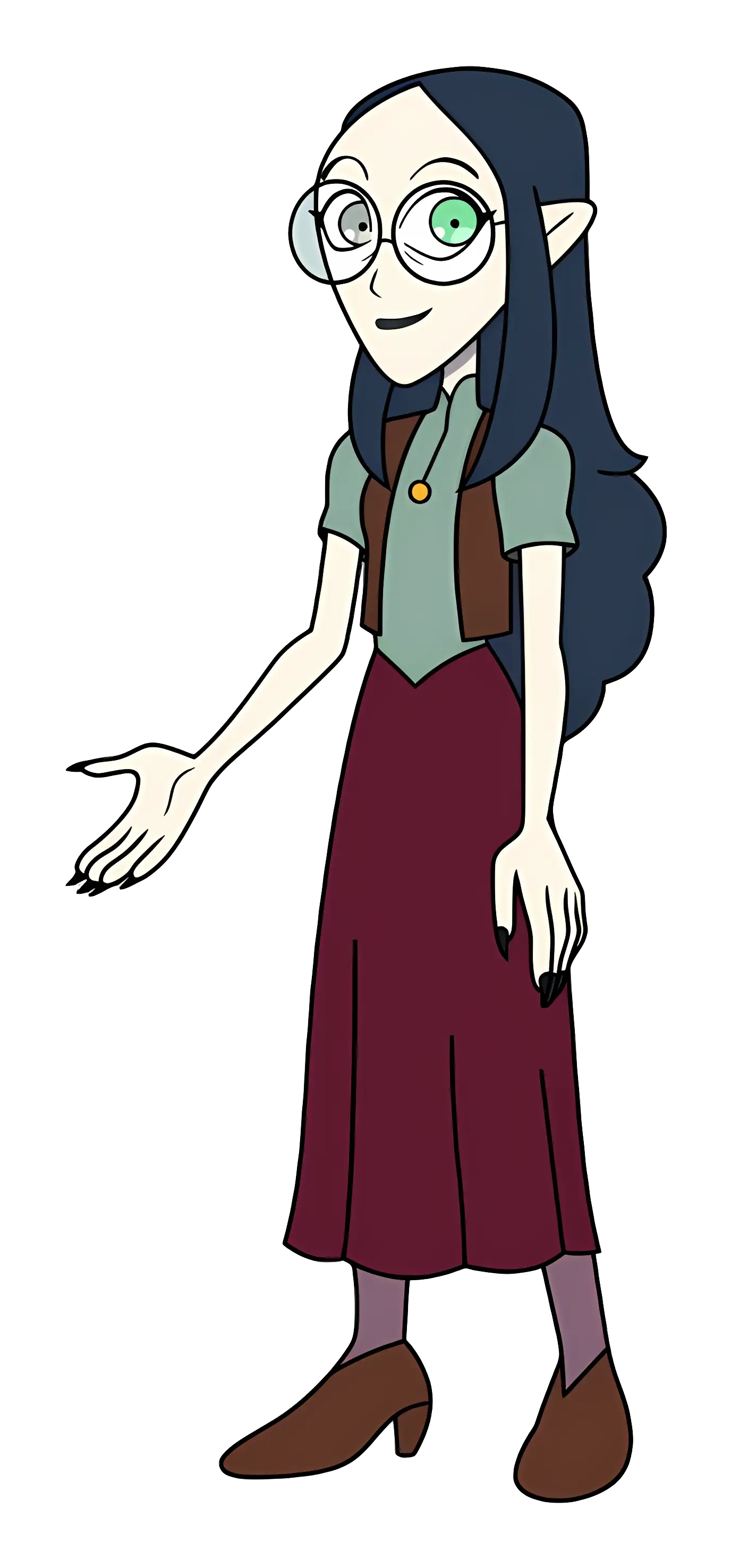 Cartoon Character with Glasses