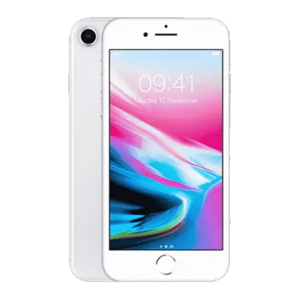 White Smartphone with Touchscreen Display