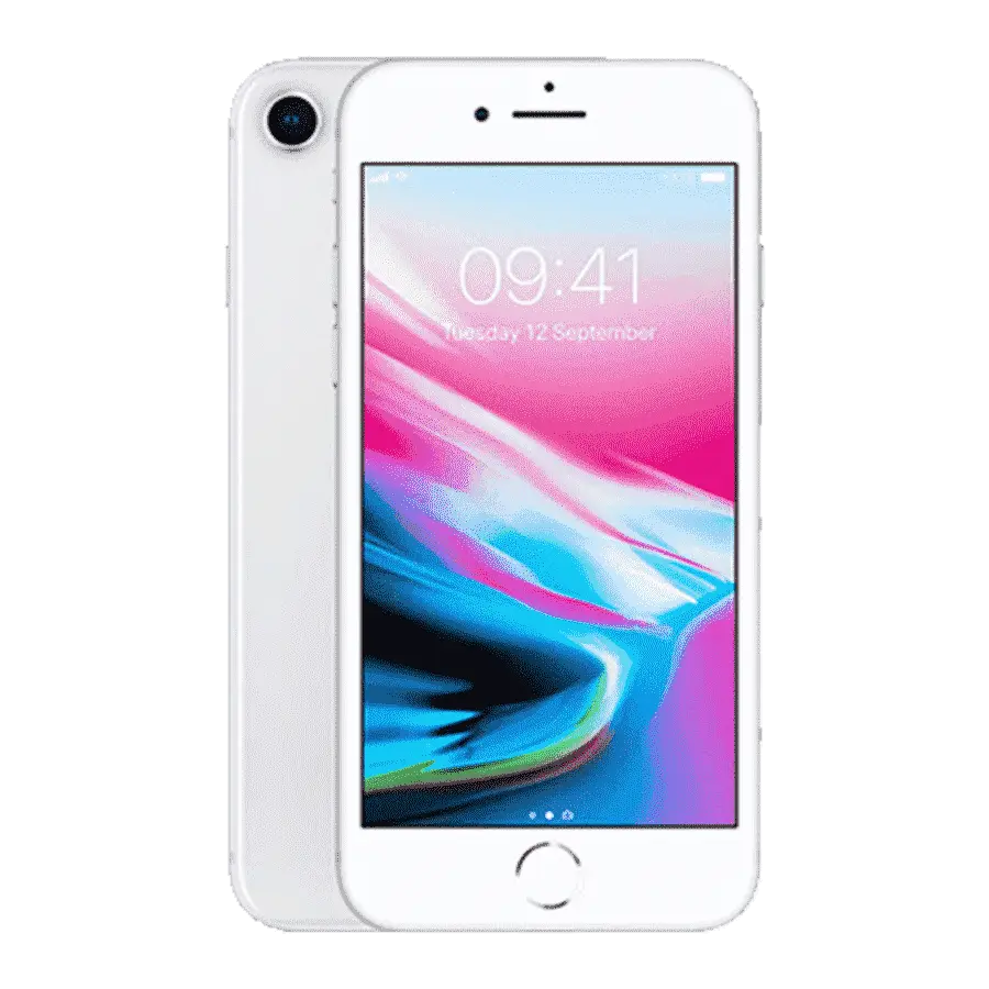 White Smartphone with Touchscreen Display