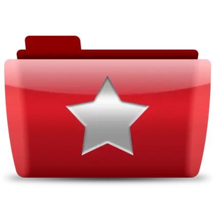 Red Folder with White Star