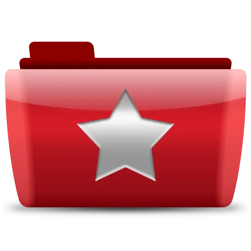 Red Folder with White Star