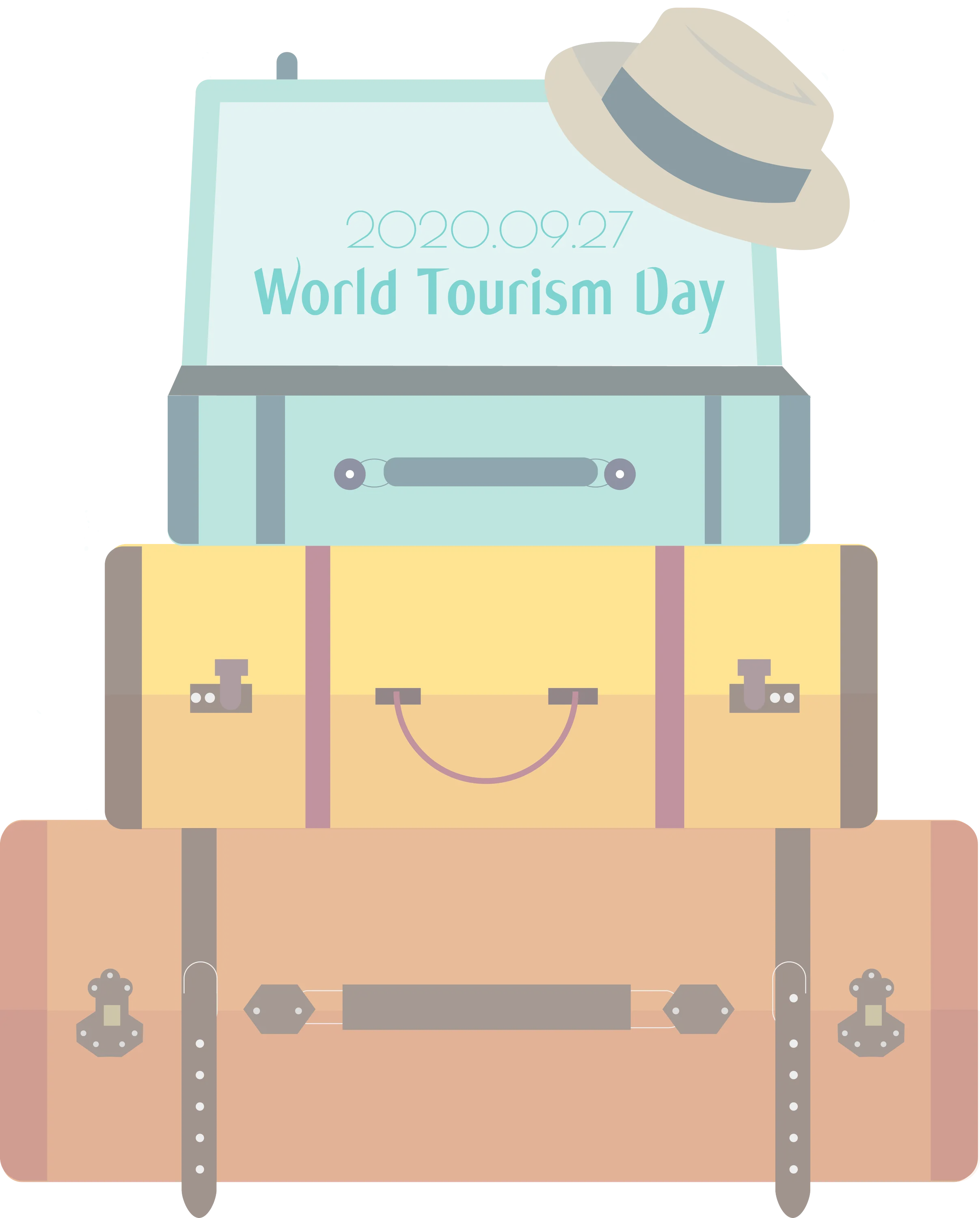 Stacked Luggage for World Tourism Day