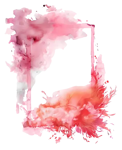 Abstract Pink Watercolor Frame