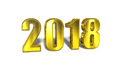 Golden 2018 Shiny Text Illustration