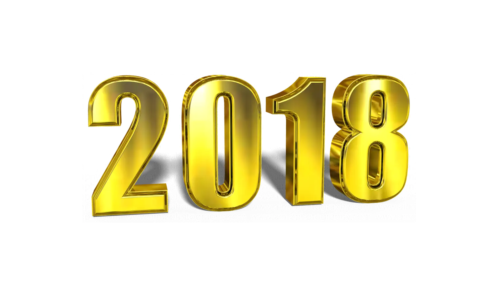 Golden 2018 Shiny Text Illustration