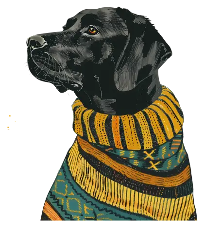 Dog in Cozy Sweater
