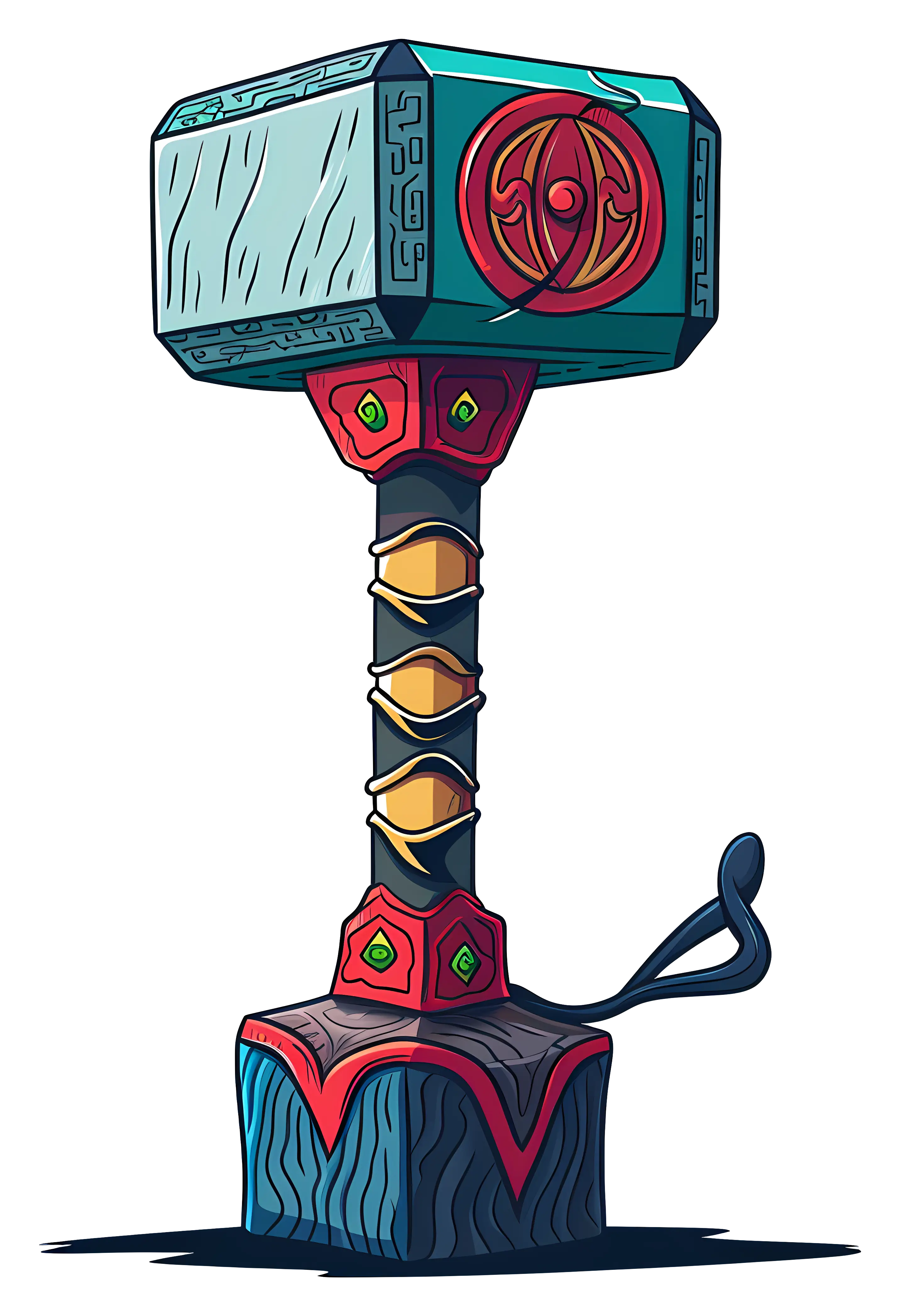 Mythical Hammer with Intricate Design