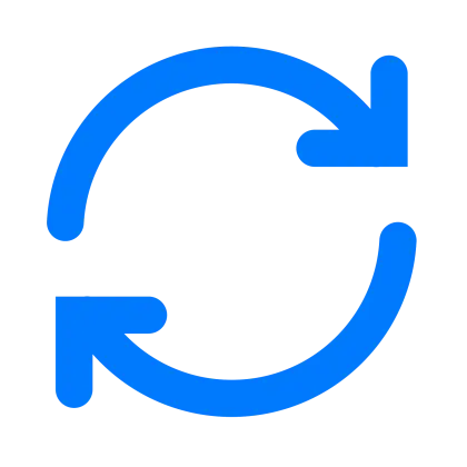 Blue Circular Arrows