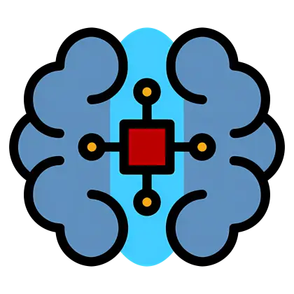 AI Brain and Technology Icon