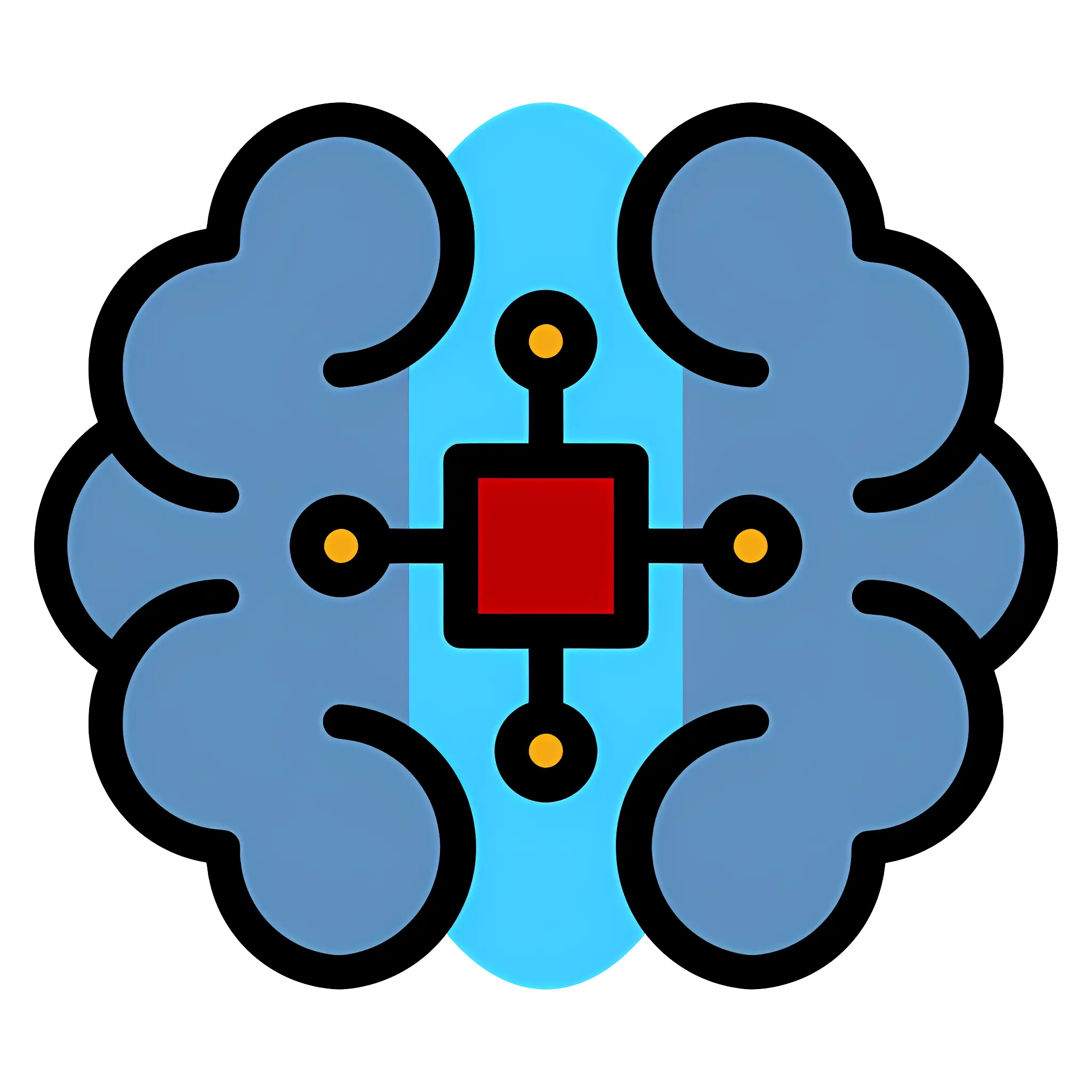 AI Brain and Technology Icon