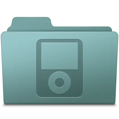 Green Folder with Media Player Icon