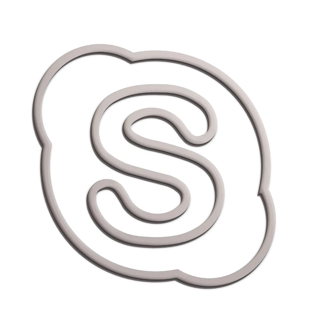 Stylized &#039;S&#039; Logo Design in Gray