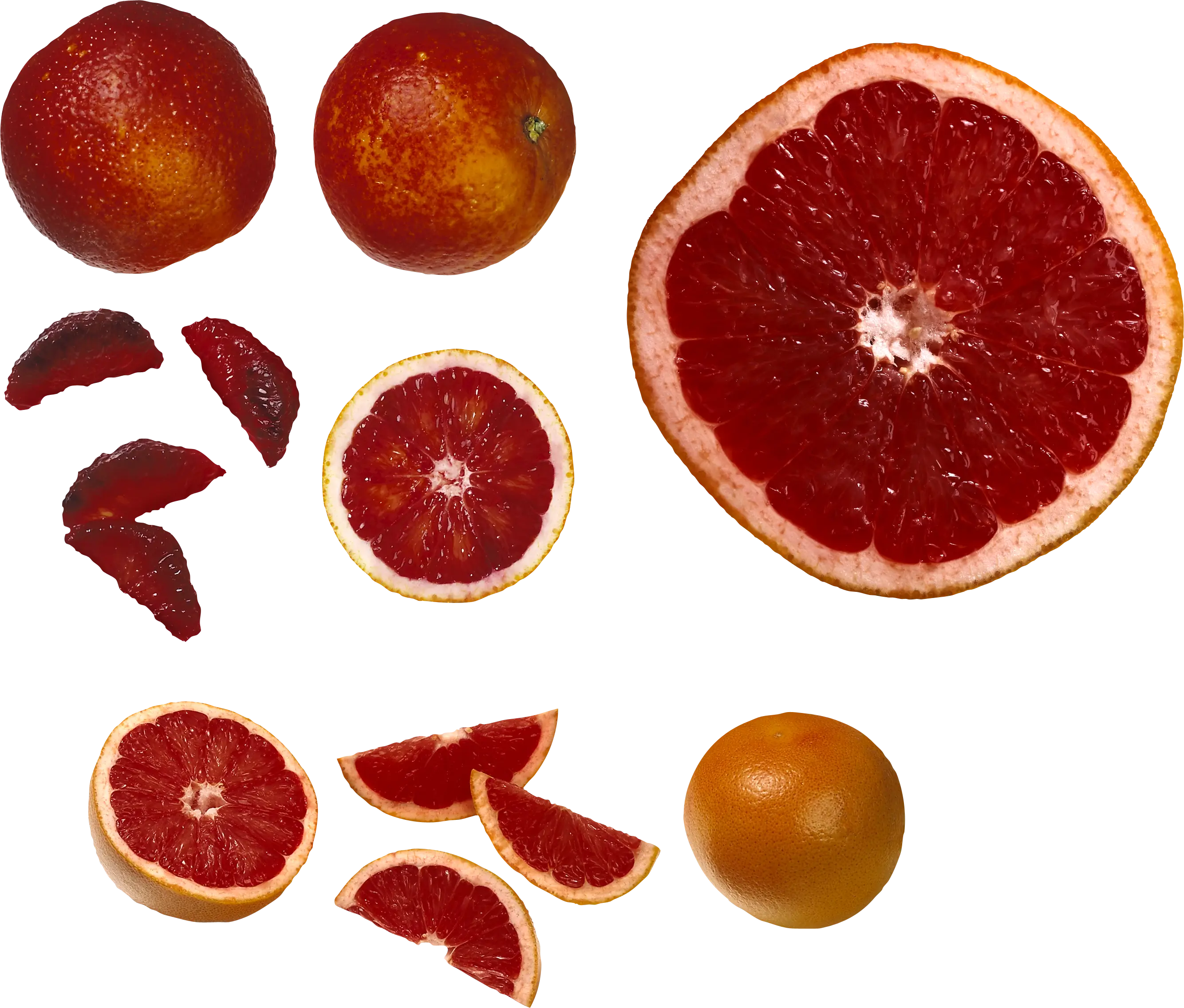Fresh Red Grapefruit Slices