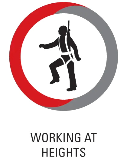 Working at Heights Safety Icon